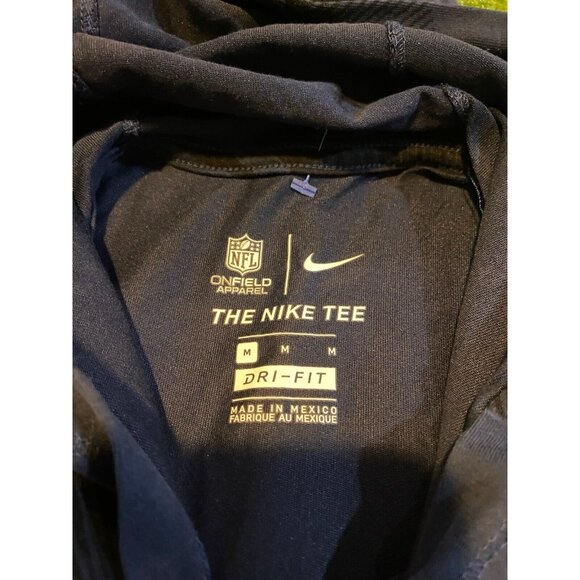 Denver Broncos hoodie mens medium black blue Nike lightweight shirt NFL 26 - Picture 2 of 13